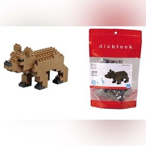 Kawada Diablock Brown Bear Building Set